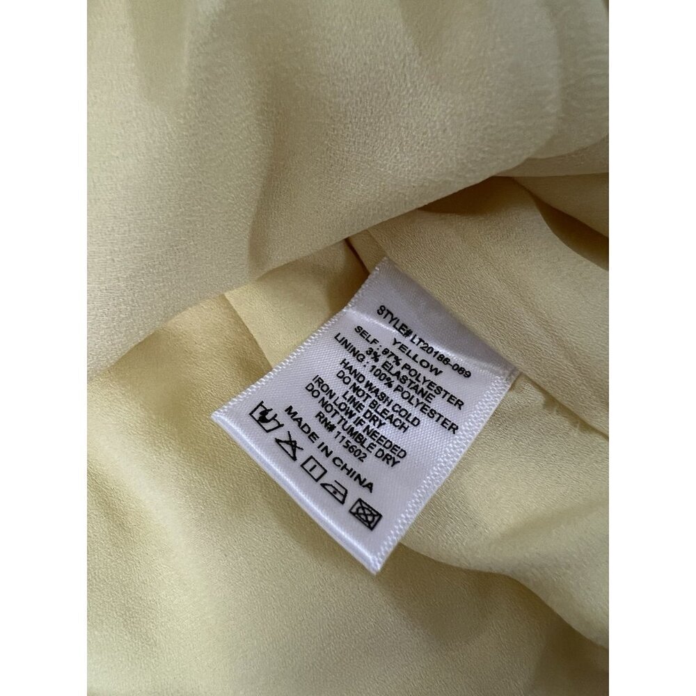 Vici Womens Butter Yellow Cut Out Tie Back Bubble Crop Top Bohemian NWOT Large - Picture 7 of 12